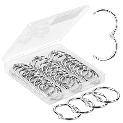 Mr. Pen- Loose Leaf Binder Book Rings, 1 Inch, 40 Pack | Metal Binder Rings for Index Cards, Keychains, School, Home, Office, Silver - color: Silver, size: 1", 40 Pack