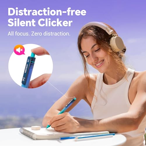 WRITECH Black Ink Gel Pens: 8-Pack Retrowave 0.5mm Fine Point Pens - Smooth Writing Silent Clicker and Refillable Perfect for School Office & Everyday Use. - color: 8 Pcs Retrowave