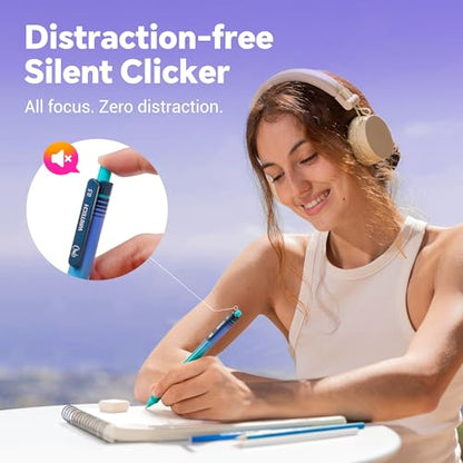 WRITECH Black Ink Gel Pens: 8-Pack Retrowave 0.5mm Fine Point Pens - Smooth Writing Silent Clicker and Refillable Perfect for School Office & Everyday Use. - color: 8 Pcs Retrowave