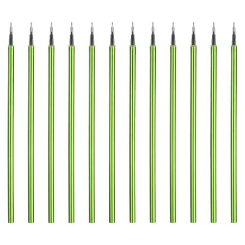 PATIKIL 12Pack 0.5mm Gel Pen Refills for Coloring, Medium Point Gel Ink Pens Refills for Coloring Book Drawing Art Supplies Scrapbook Journaling, Grass Green - color: Grass Green