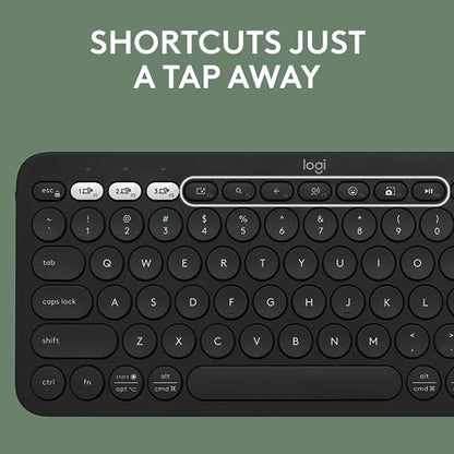 Logitech Pebble 2 Combo, Wireless Keyboard and Mouse, Quiet and Portable, Customizable, Logi Bolt, Bluetooth, Easy-Switch for Windows, macOS, iPadOS, Chrome - Black - color: Black