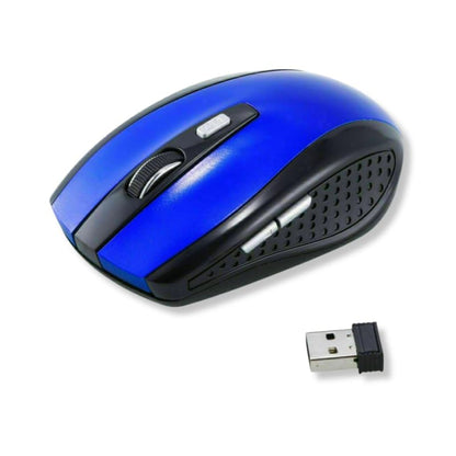 Wireless Mouse - Wireless Mouse for Laptop, 2.4GHz Wireless Mouse with USB Receiver, Ergonomic Mouse with 1600 DPI Optical Resolution, Compatible with Computer & Chromebook - color: Blue