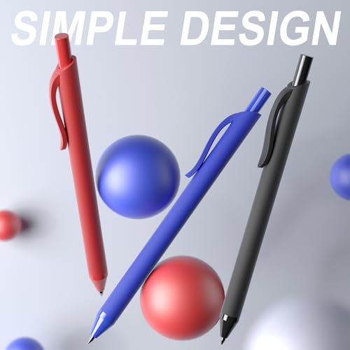 208 Pack Black Pens - Bulk Pens 1.0mm No Bleed Retractable Ballpoint Pens | Medium Point Smooth Writing Black Ink Click Pen for Waitress, Server, Office, business - color: Black (Black ink)
