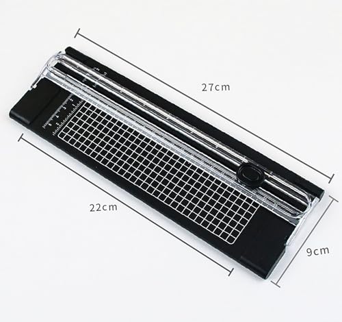 A4 Black 10.5 Inch x 3.5 Inch Paper Cutter for Cutting Paper, Coupon, Label, Cardstock, and Scrapbooking Craft for Office and Home (Black) - color: Black