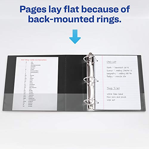Avery Durable 3 Ring Binder, 3" One Touch EZD Rings, Label Holder, 1 Black Binder (07701) - color: Black, size: 3 Inch