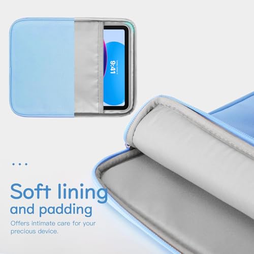Dadanism 9-11 Inch Tablet Sleeve Bag Carrying Case, Baby Blue | Fits iPad (A16) 11th Gen 11", iPad 10th Gen 10.9" Air 5/4, iPad Air M4/Pro 11", iPad 9/8/7th 10.2", Galaxy Tab A11+ Plus 11" - color: Light Blue, size: 9-11 inch