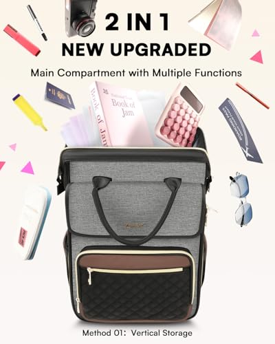 Rolling Backpack for Women, Travel Rolling Laptop Backpack with Wheels, Vertical & Horizontal Storage 2 In 1, Flip-Top Design, Water-Resistant Overnight College Underseat Carry on Luggage, Dark Gray - color: Dark Gray