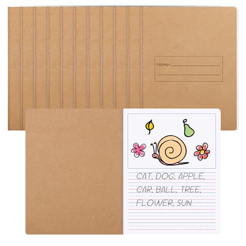 zmybcpack 12 Pack Primary Composition Notebook 9.75" x 7.5" Primary Journal | Handwriting Practice Notebook Draw and Write Journal for Kids to Write Stories（32 Sheet/64 Page) - size: 9.75 x 7.5"(Draw and writing)