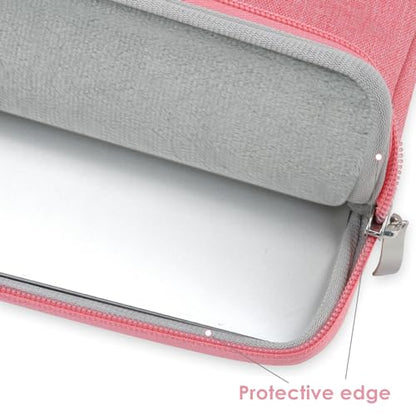 Laptop Sleeve Case for MacBook Air 13.6" & MacBook Pro 13.3" with Handle | WaterProof, with Accessory Pocket, Scratch-resistant,Soft Velvet Lining,Canvas Surfase,for Travel,Home,Office(Pink) - color: Pink