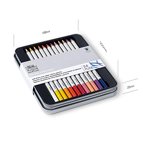Winsor & Newton Studio Collection 아티스트 연필, 수채화 연필, 24개 세트 - style: 수채화 연필 24개