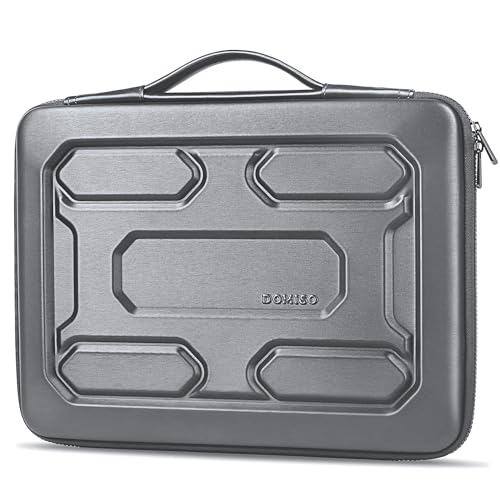 DOMISO 17 inch Laptop Sleeve with Handle Shockproof Waterproof EVA Protective Case for 17.3" ZBook Fury 17.3 G8/MSI GS73VR Stealth Pro/HP Envy 17/LG Gram 17"/ROG Strix GL702VS, Dark Grey - color: Dark Grey, size: 17.3 inch