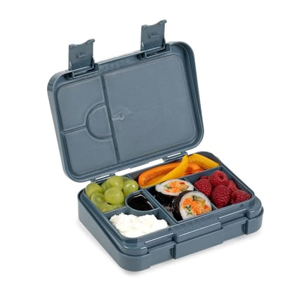 nouka Chill Bento Lunch Box | Easy to Open Latches | Spill Proof Design | 6-Compartment Removable Tray | Deep Ocean