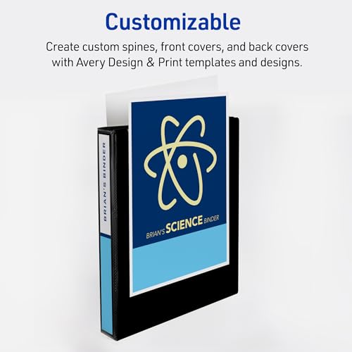 AVERY Heavy-Duty Binder 3 Ring 1 Inch White | One Touch EZD Rings | 275-Sheet Capacity | Customizable Cover | Pack of 12 - size: 1" (Pack of 12)