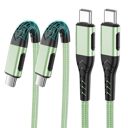 Durcord USB C Cable, Upgarded 2Pack 10ft Fast USB Type C Charging Cable for Android/Phone/Pad/Laptop, Type C Charger Braided USB Cable Compatible withi Phone 16/15/Pro/Plus/Max/Sam.Sung-Green - color: Green, size: 10ft