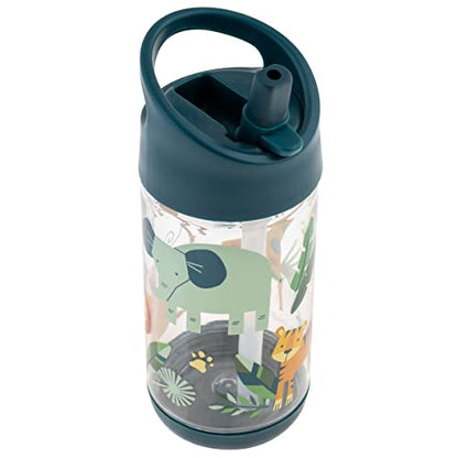 Stephen Joseph, Kids Flip Top Water Bottle, 10 oz Tritan BPA Free, Water Bottle for Girls & Boys, Back to School Flip Top Bottle, Blue Zoo - color: Blue Zoo