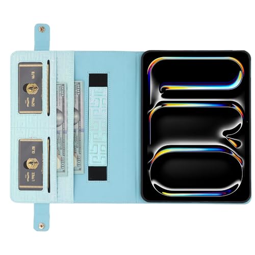 Shiny Case for iPad mini 5/4/3/2/1, Mini 7.9" Handbag Case, Techcircle Iridescent PU Leather Folio Envelope Pocket Stand Cover with Hand Strap+Shoulder Strap+Pencil Holder+Card Slots, Shiny Blue - color: 03 Shiny Blue, size: iPad Mini 5/4/3/2/1 7.9"