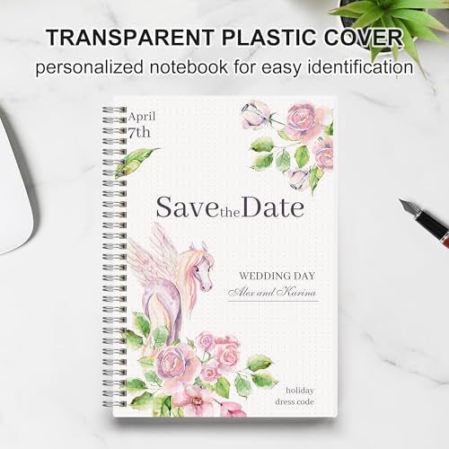RETTACY Dotted Journal Notebook, 2-Pack, 160 Pages per Pack, B5 Medium Size (7.6'' × 10''), 100 GSM Thick Paper, Spiral-bound, Flexible Plastic Cover, for Journaling, Planning, Tracking - color: Transparent - B5, style: Dotted