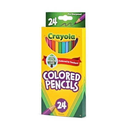 Crayola Colored Pencils, Coloring Supplies, 24 Count