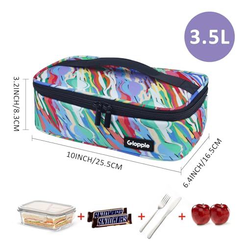 Gloppie Small Lunch Bag Insulated Lunch Box Mini Lunchbox Portable Lunch Cooler Bag Adult Lunch Pail Petty Food Containers Reusable Snack Bag, Camouflage Watercolor - color: Watercolor