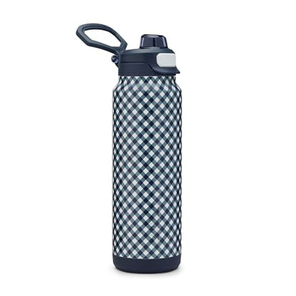 ZULU Powerfill Pro 32oz Stainless Steel Water Bottle - Checkmate Navy - color: Dark Navy, style: 32oz