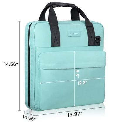 3 Ring Zipper Binder, Durable School Zip Binder, 2" 500 Sheets | Sturdy organizer with strap & pockets fits laptops. Internal pouch keeps daily tech gear easy to carry. - color: Blue