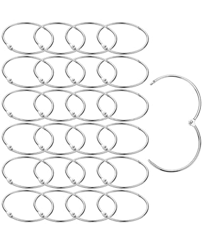 Mr. Pen- Loose Leaf Binder Ring, 3 Inch, 24 Pack | Metal Loose Leaf Binder Book Rings for Books and Index Cards, Scrapbook, Keychains, School, Home, Office, Silver - color: Silver, size: 3", 24 Pack