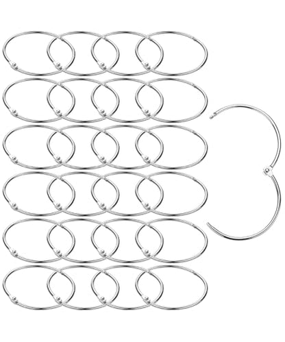 Mr. Pen- Loose Leaf Binder Ring, 3 Inch, 24 Pack | Metal Loose Leaf Binder Book Rings for Books and Index Cards, Scrapbook, Keychains, School, Home, Office, Silver - color: Silver, size: 3", 24 Pack