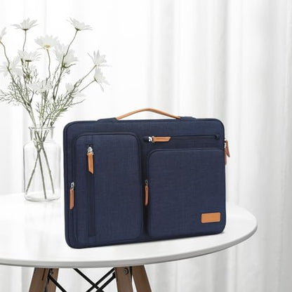 MOSISO 9-11 inch Tablet Sleeve Case for iPad A16 2025, iPad Air 11 inch M3 M2, iPad Pro 11 M4, iPad 10/9/8/7th, Galaxy Tab A9+/S9/S8/Plus 11, Side Open Carrying Bag with 4 Zipper Pockets, Navy Blue - color: Navy Blue, size: 11 inch