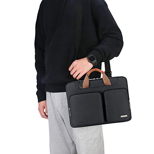 Lacdo 360° Protective Laptop Shoulder Bag, 16 inch Laptop Sleeve Case for 15.6 inch Acer HP Lenovo Dell ASUS Laptop, 16" New Pro M4/M3/M2/M1 Pro/Max A3403 A3186 2024-2019 Computer Bag, Black - color: Black, size: 16 Inches