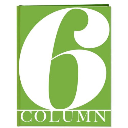 BookFactory 6 Column Book, Hardbound Columnar Notebook, 100 Pages - size: 6 Column, style: Laminate Hardbound
