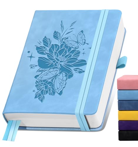 Lined Journal Notebook 365 Pages, A4 Leather Journals for Writing Women & Men, Hardcover Notebook with 100GSM Thick Paper, Daily Journal Notebook for Travel, Work, School, Note Taking, College Ruled - color: B-Blue, size: Ruled-A4