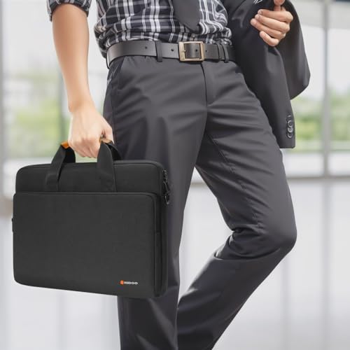 NIDOO 16 inch Laptop Shoulder Bag - 15.6 inch Computer Sleeve Carrying Case Compatible with 16" MacBook Pro M3 M2, 16" Legion 7i, 15.6" XPS 15, Acer Nitro 5, ThinkPad E15 - color: Black, size: 16-15.6 Inch