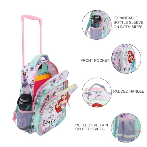 The Little Mermaid Ariel Find Your Voice 16" Rolling Travel Backpack - color: Disney Find Your Own Voice
