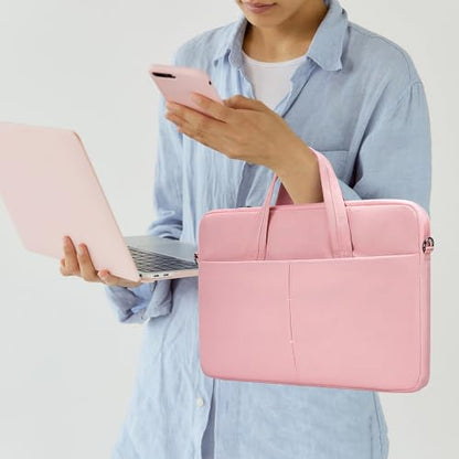 14 Inch Laptop Case Sleeve for HP Chromebook14/ Stream, Lenovo IdeaPad Flex 5, MacBook Air 15.3 M5, 13.5 Inch Surface Laptop 7/6 Carrying Bag, Pink - color: Pink, size: 13.3-15 Inch