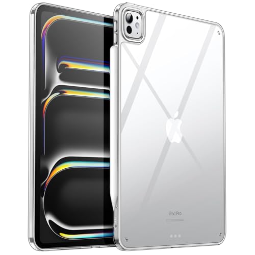 JETech Clear Case for iPad Pro 11-Inch M5/M4 2025/2024 (6th/5th Generation), Anti-Yellowing Transparent Shockproof Slim Tablet Back Cover with Hard PC Back and Soft TPU Bumper - size: iPadPro11(2025/2024)