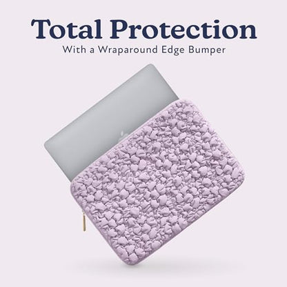 Vandel Puffy Laptop Sleeve Case, 13-14 inch Laptop Sleeve Bag Case 13.3 Inch, Compatible with MacBook Air/Pro 13/Pro 14/iPad Pro 12.9, HP Dell ASUS Computer Bag Cover, Lilac Scrunch - color: e. Lilac Scrunch