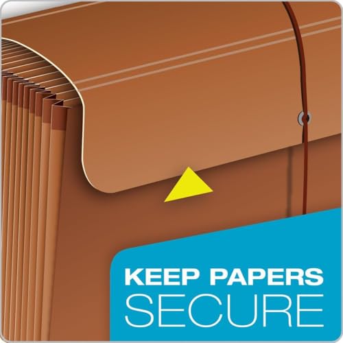 Pendaflex Heavy Duty Expanding File with Flap, Document Organizer for School, Home and Office, Portable File Organization, 12 Monthly Pockets, 1/3 Cut Tabs, Brown, Letter Size (R117MLHD) - size: 1 Count (Pack of 1), style: Expanding File