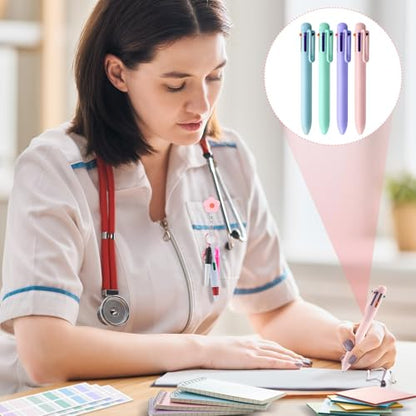 Jutom 50 Pcs Nursing School Cna Essentials for Students Work Aesthetic Stationery Gift Include Medical Scissors Badge Reel Transparent Sticky Notes Pens Notebook Pencil Case Highlighter Label(Pink) - color: Pink