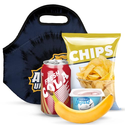 Campus Lab Averett University Tie-Dye Soft Neoprene Lunch Bag, Lightweight - color: Averett University Cougars