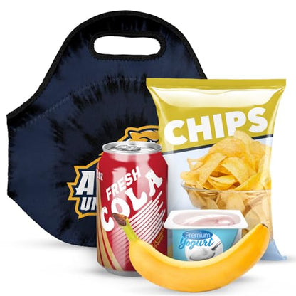 Campus Lab Averett University Tie-Dye Soft Neoprene Lunch Bag, Lightweight - color: Averett University Cougars