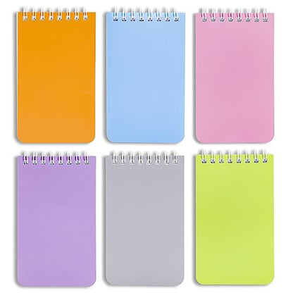 QiCheng 6pacs Pocket Notebook Mini Notepad Small Spiral Notebooks 3X5Inch | functionality PortabilityPortability convenience - size: 6-2