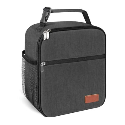 Lunch Box for Men & Women Durable Lunch Bag for Adults Reusable Small Lunchbox Dark Grey - color: Dark Gray