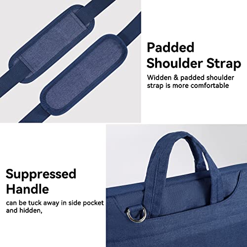 Voova Laptop Bag 17 17.3 Inch Waterproof Laptop Sleeve Case with Shoulder Straps & Handle, Computer Case Cover Slim Briefcase Compatible with 17-18” Hp Dell Asus Acer, Blue - color: Blue, size: 17-17.3 In