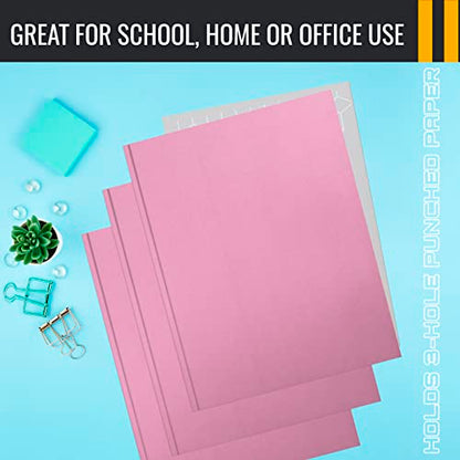 Better Office Products Pink Paper 2 Pocket Folders with Prongs, 50 Pack, Matte Texture, Letter Size Paper Folders, 50 Pack, with 3 Metal Prong Fastener Clips, Pink - color: Pink