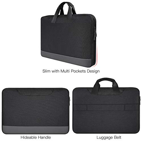 15.6 Inch Laptop Sleeve Bag, Men Women TSA Case for Macbook Pro 16 M5 M4 M3 M2 M1, Lenovo Ideapad 15.6, HP Envy/Victus 15.6, Acer Aspire/Nitro 5 15.6, Dell 15 16, ASUS Chromebook 15 16 Case, Black - color: Black, size: 15.6 Inch
