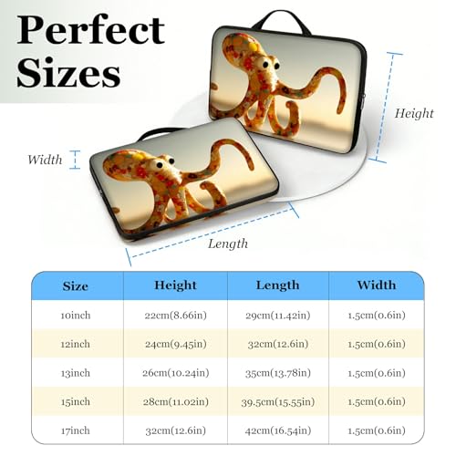 11.6 12 12.2 12.3 inch Laptop Sleeve with Handle, Art Octopus Water‑Resistant Tabet Carrying Case for MacBook Air 12/Chromebook/HP/Dell/Lenovo/Asus/Acer - color: Art Octopus, size: 11-12.3 inch Devices