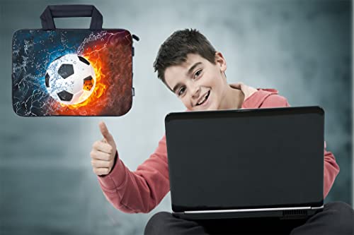 AMARY Laptop Sleeves 11.6" 12" Laptop Handle Bag Neoprene Notebook Carrying Pouch Chromebook Sleeves case (Soccer) - color: Soccer