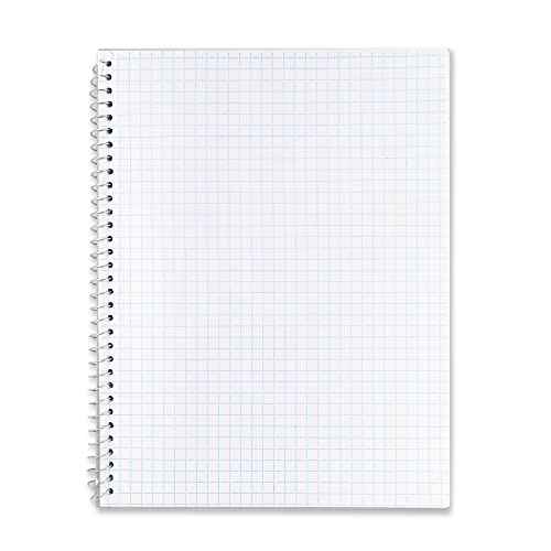 Emraw Quad Ruled Notebook Spiral with White Paper - Set Includes: Blue, Black, Yellow, & Green Covers (12 Pack) - size: 12 Pack