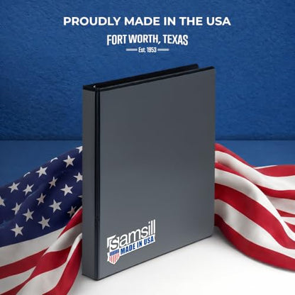 Samsill 1 Inch 3 Ring Binders, Economy Round Ring, Clear View Cover, 200 Sheet Capacity - for School, Home, Office - Black, 12 Pack - size: 12-Pack, style: 1 Inch