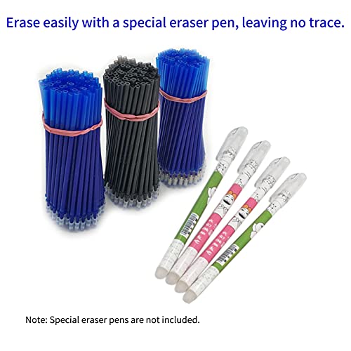 20 Pieces Blue Ink Erasable Gel Ink Pen Refills Fine Point 0.5mm Replaent Gel Pen Refills for Erasable Pens Office Scol Writing Stationery Supplies